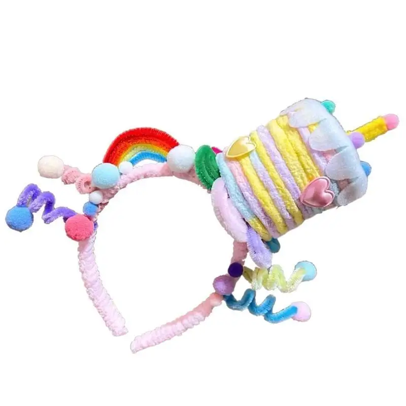 39BD Delicate Party Headband with Star Ornaments Birthday Headpieces for Repeated Use