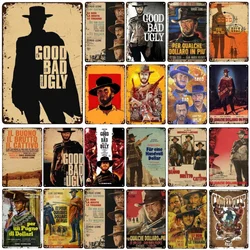 Vintage Metal Tin Poster The Good The Bad And The Ugly Metal Signs Posters Plate Colorful Visual for Cafe Bar Club Party Decor