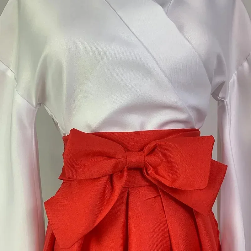 Costume cosplay anime per donna Jujutsu Kaisen Kimono Miko giapponese Hakama Abiti per Halloween Iori Utahime Rosso