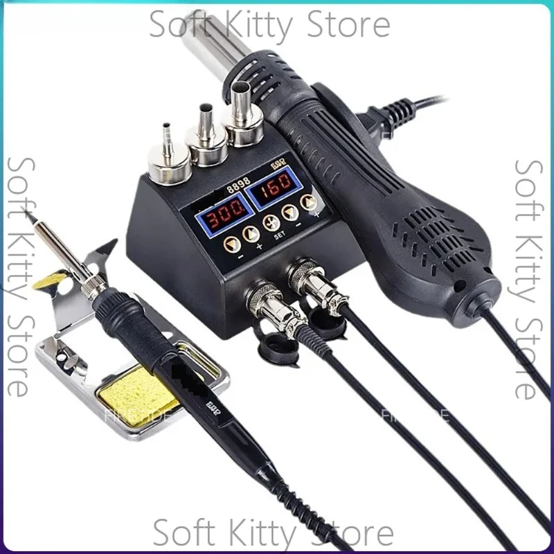 750W 2 in 1 Soldering Iron Hot Air Gun Rework Welding Station For Phone Welding Repair Tools 8898 Soldering Station