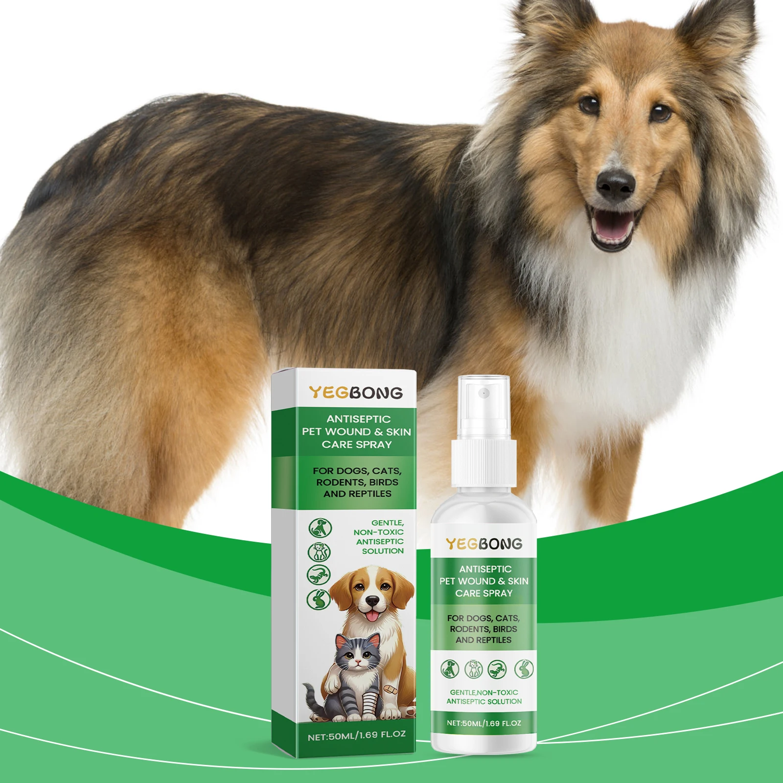 Spray para el cuidado de la piel de mascotas, alivia la picazón, Reduce el enrojecimiento, repara la sequedad de la piel, hidratante de larga duración, Spray para el cuidado de la piel de las heridas de mascotas