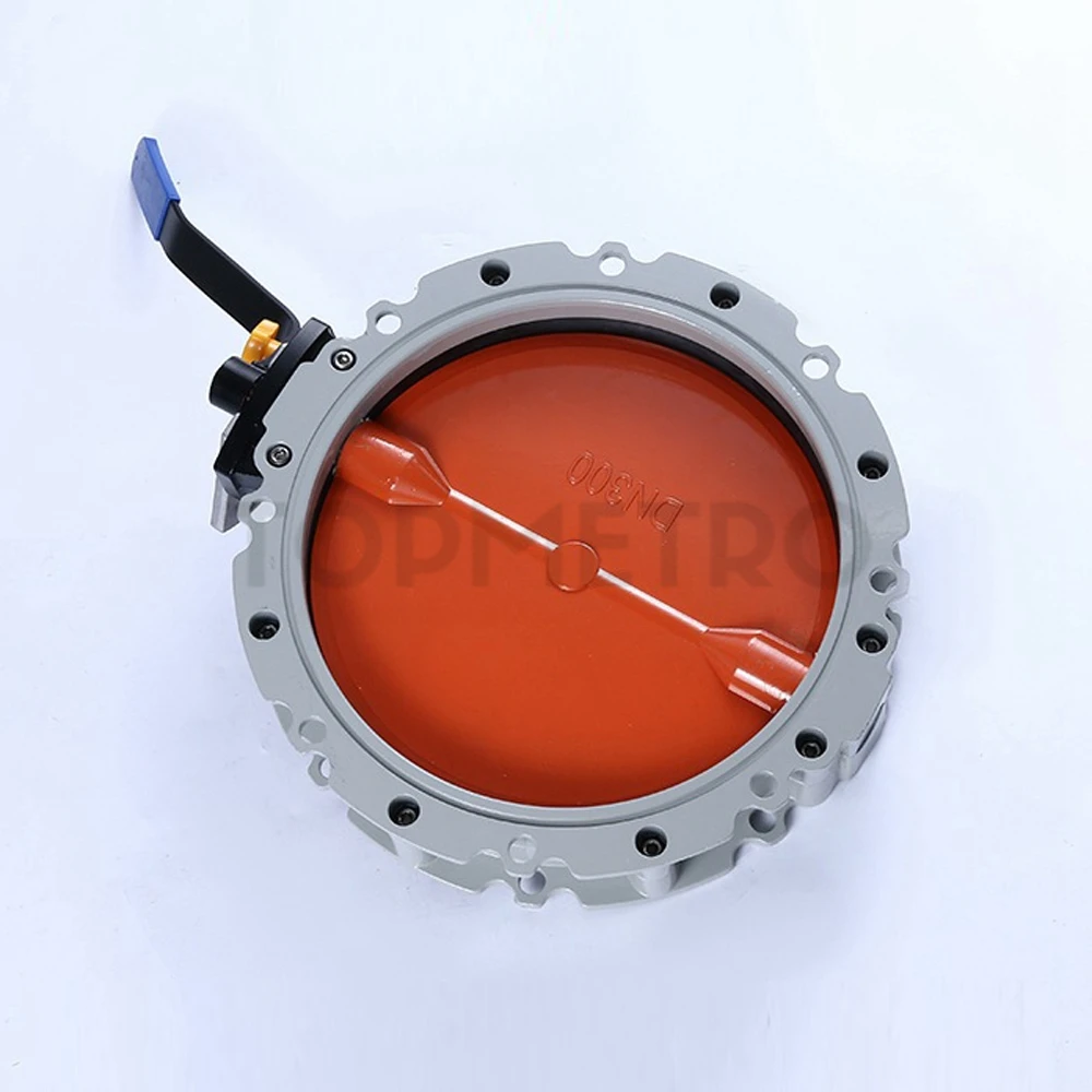 Aluminum Alloy Manual Dust Butterfly Valve DN300  Cement Butterfly Valve Discharge Valve