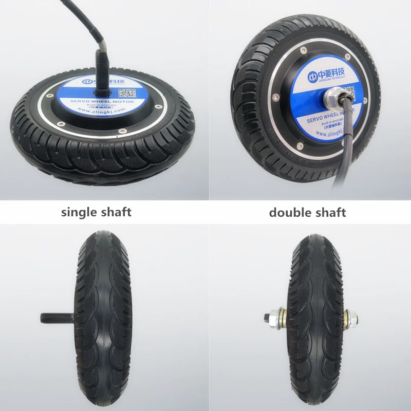 8 Inch 600RPM Low Speed Wheel Hub Motor Kit with Encoder Robotics Innovation Hub 48V Robot Motor for Robot Vacuum Cleaner