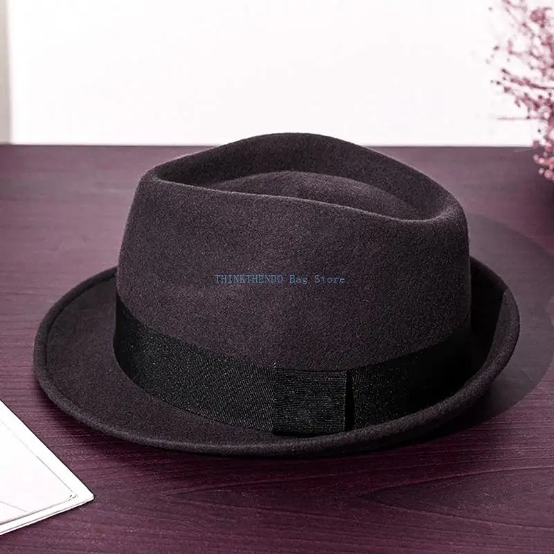 340D Adjustable Size Hat Personality Trendy Hat Elegant Wool Warm Men Stylish Hat
