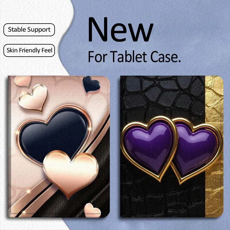 

Shining Love Heart Luxury Gift For Xiaomi Mi Pad Mini 4 5 6 7 SE Pro Plus Redmi Pad 2 SE 2025 8.8 11 Foldable Tablet Case