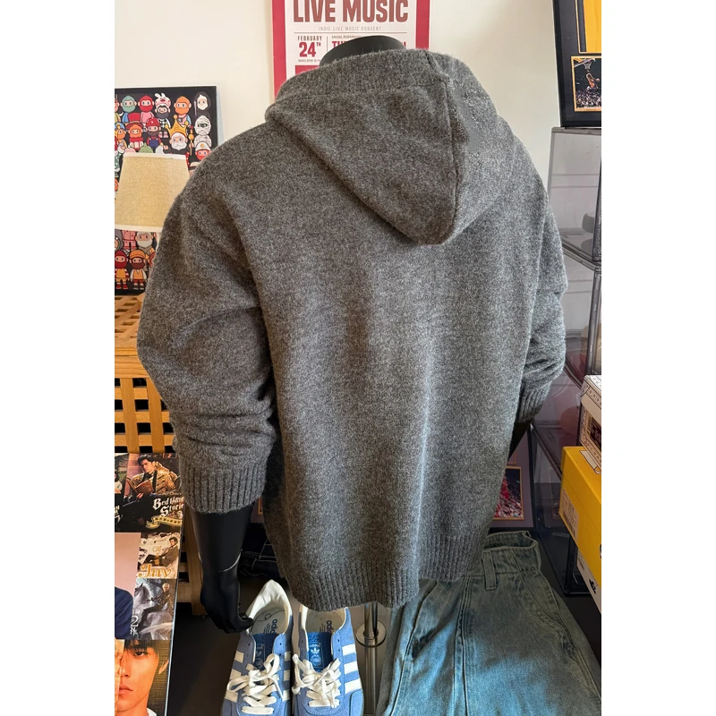 سترة صوفية برباط وإبزيم فضفاض كاجوال بقلنسوة وسترات شتوية بقلنسوة للرجال والنساء