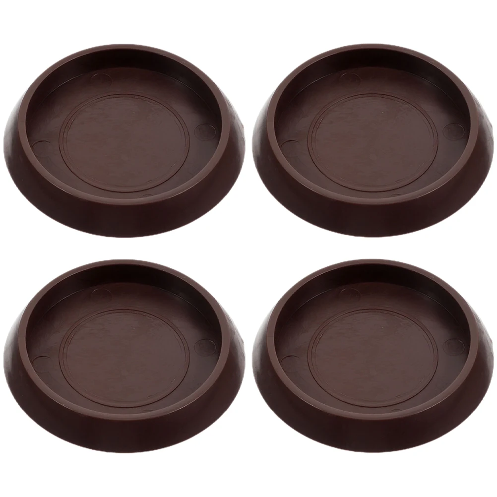 

4pcs niture Foot Pads Round Bed Stoppers Non Slip Floor Protectors Durable Chair Wheel Stopper Self Adhesive Wear Resistant