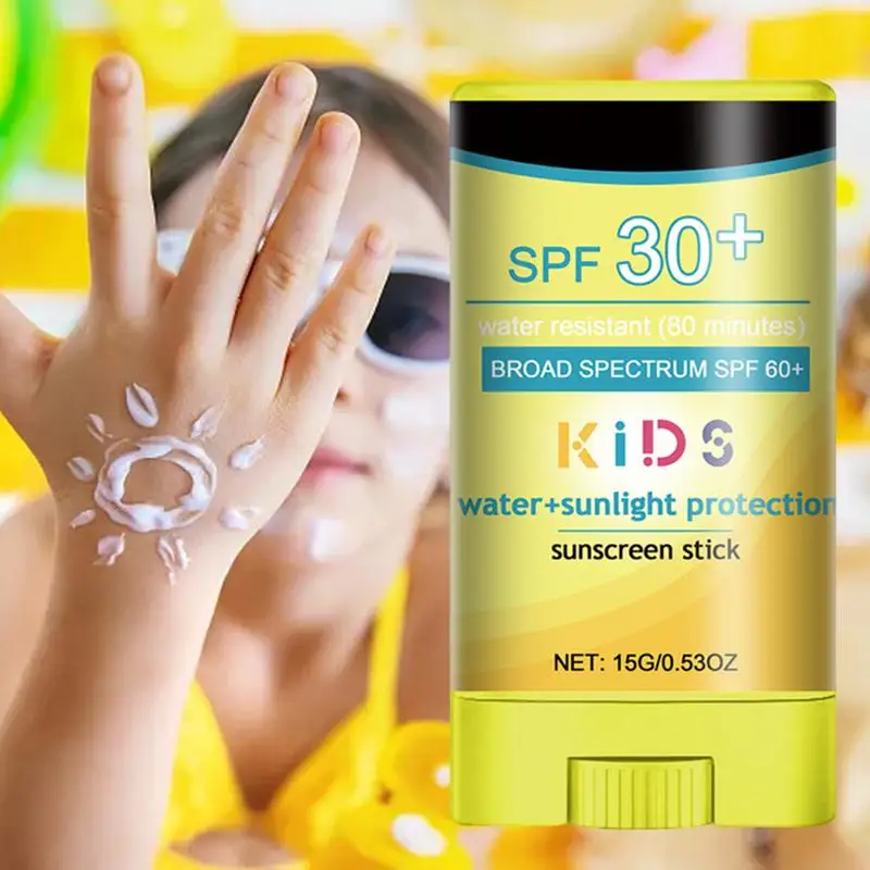 Kids Face Sunscreen Stick Broad Spectrum Protection For Babies Face Sunscreen Protector Non-Greasy Sunblock Gel UVA/UVB Sun