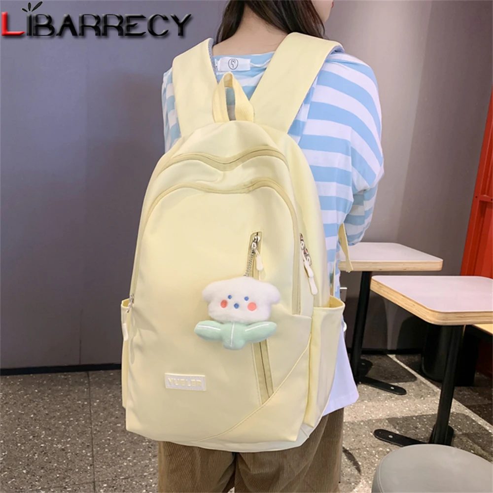 

Fashion Solid Women Backpack Fashion Nylon Backpack Women High Capacity Concise School Bag for Girl Casual Travel Backpack Sac