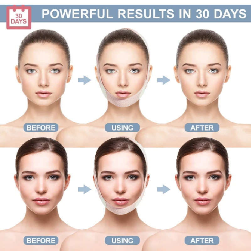 Double Chin Reducer Face Slimming Strap V Line Lifting Face-belt Chin Strap For Women and Men Tightening Skin Preventing Sagging