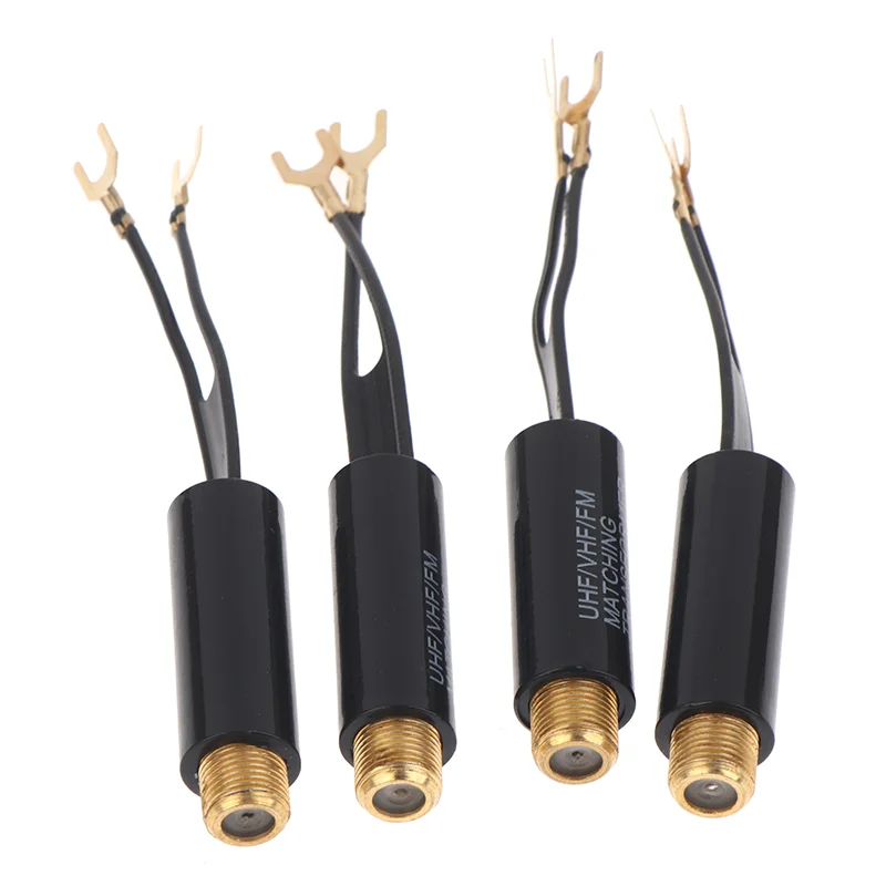 2/5/10Pcs Transforme 75 Ohm To 300 Ohm Adapter UHF VHF FM Antenna Transformer Converter F Female For TV Radio RF Coaxial Antenna