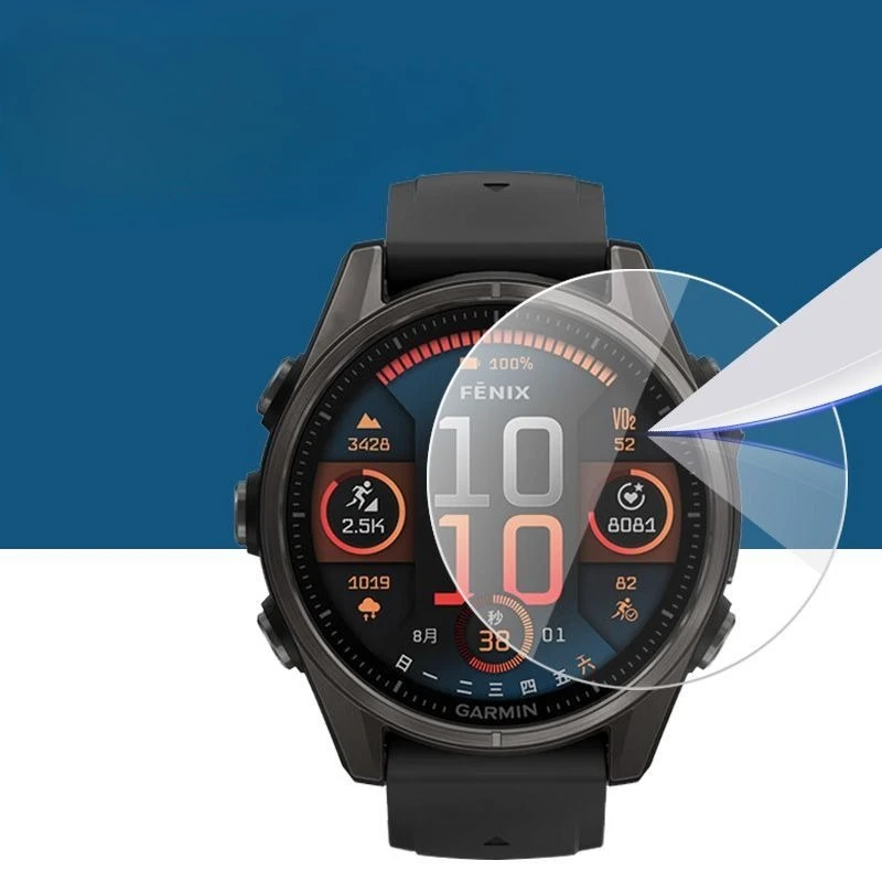 Vetro temperato HD per Garmin Fenix8 Solar Fenix E 47mm 43mm 51mm Protezione schermo per orologio Pellicola protettiva in vetro impermeabile