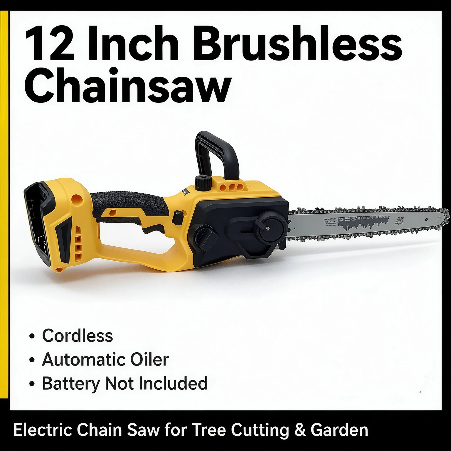Cordless Brushless Chain Saw Automatic Oiler 12