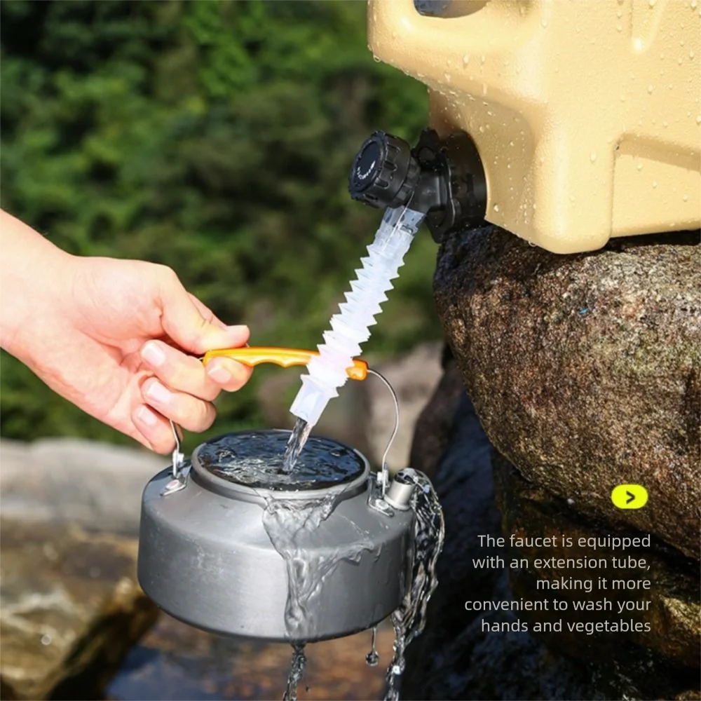 

12L Outdoor Drinking Bucket Large-Capacity Portable Water Storage Container Wear-resistant PE Camping Water Tank Water Equipment
