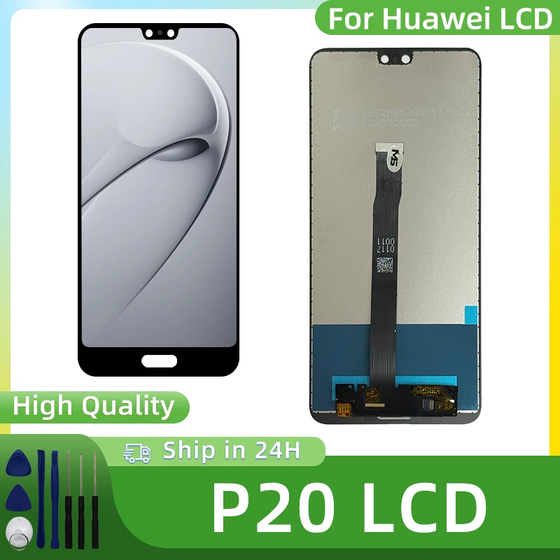 Pantalla LCD de 5,8 pulgadas para Huawei P20, EML-L29, EML-L22, EML-L09, piezas de ensamblaje de digitalizador de pantalla táctil para Huawei P20