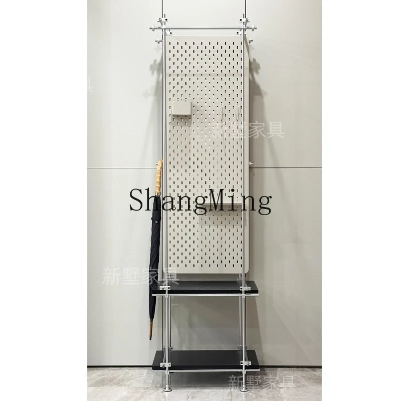 

CL coat rack stainless steel hole plate floor-to-ceiling bedroom hanger cloakroom storage storage multi-layer display rack