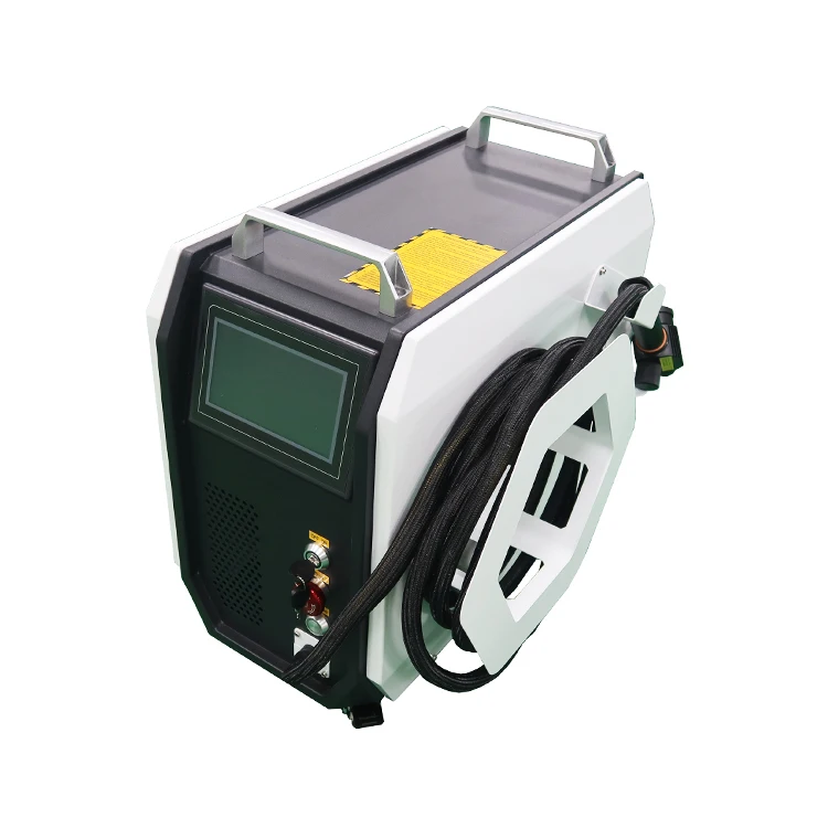 ink oil paint rust Handheld Pulsed Fiber Laser Cleaning Machine 200w for tire mold car engine raycus max jpt multi light shape