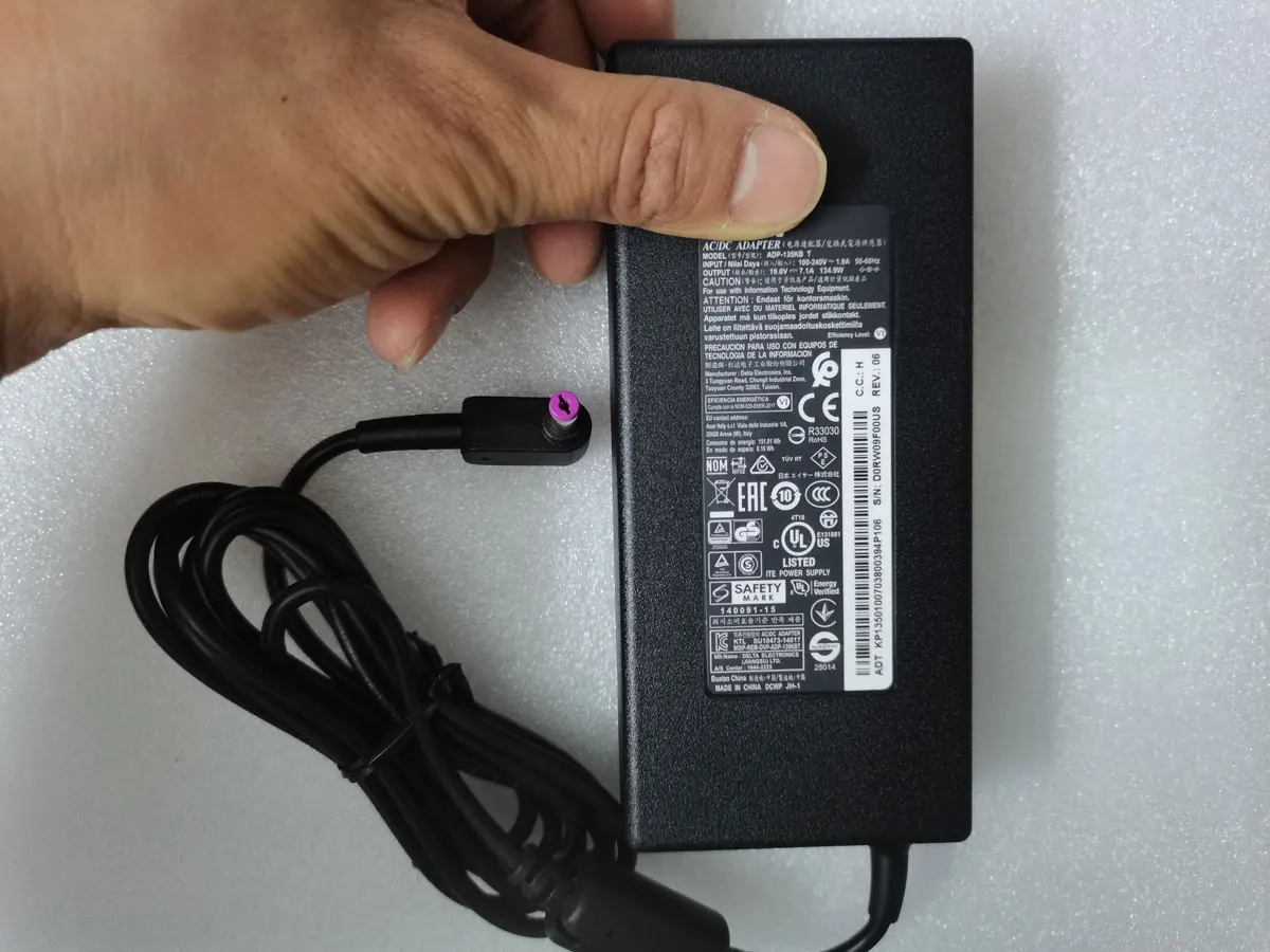 Novo oem 19.0v 7.1a 135w ADP-135KB t ADP-135NB b para acer nitro 5 AN515-55-52H0 n20c1 portátil original puryuan adaptador ac