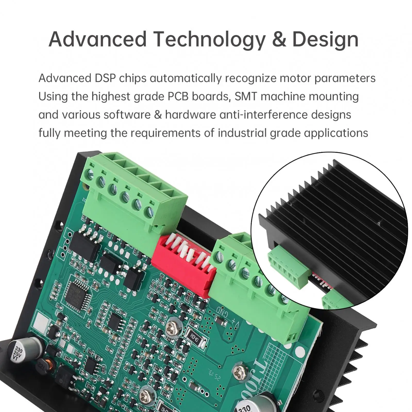 DM556 Stepper Motor Driver 20-50V DC Max 5.6A 128 Subdivision CNC Digital Controller for Nema 17 /23 /34 Stepper Motors