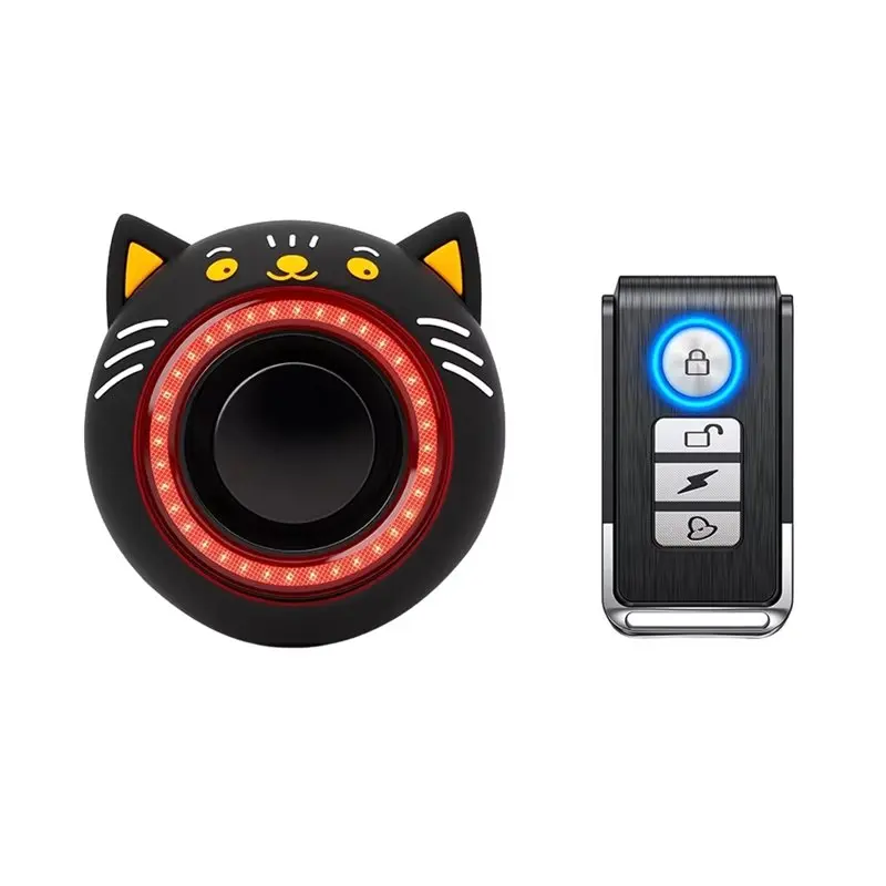 

AA84 Bike Alarm With Remote Control Waterproof Bike Anti Theft Alarm Auto Brake Sensing Bike Alarm
