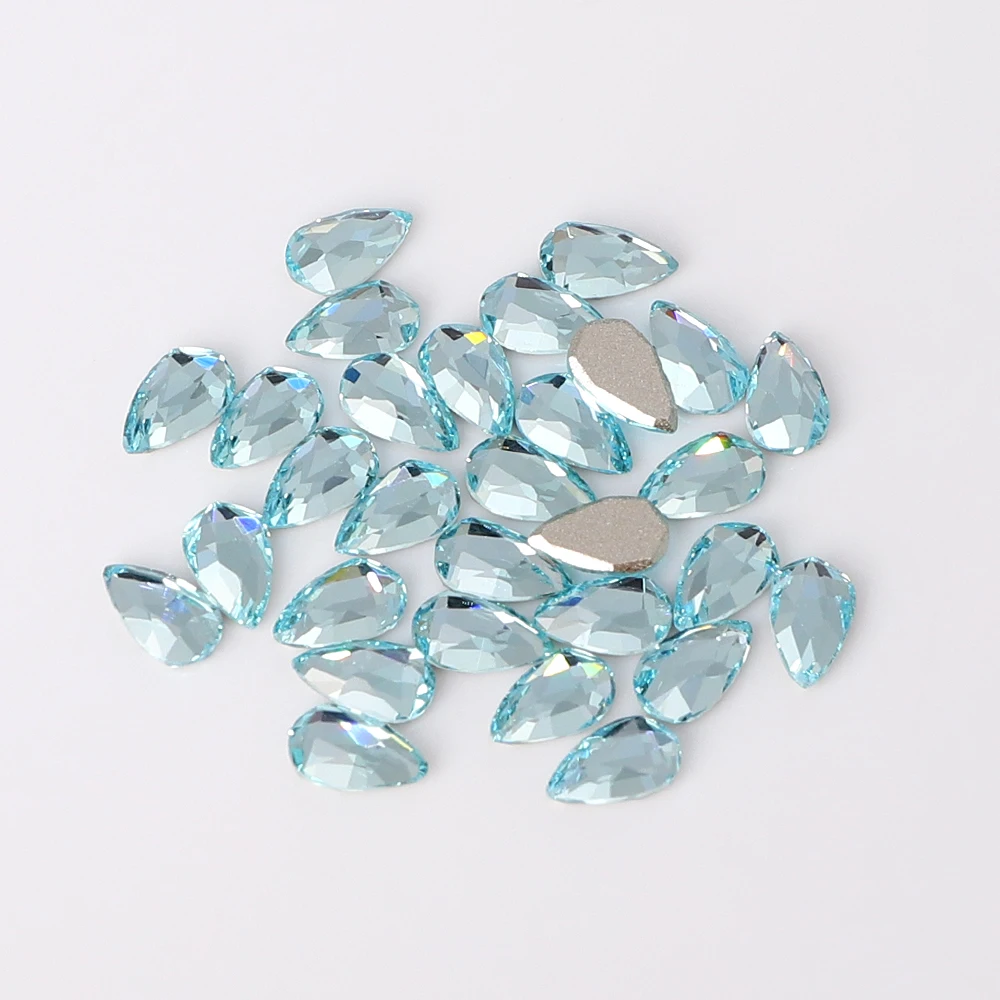 50 ชิ้น 3x5 มม. หินแก้วหลากสีคุณภาพสูง กลิตเตอร์รูปหยดน้ำ สำหรับงานประดิษฐ์เครื่องประดับ งานศิลปะตกแต่งเล็บ