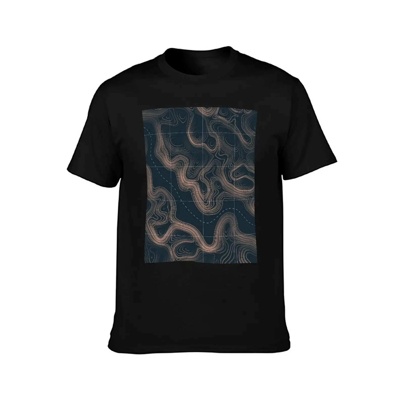 Topographic Terrain Mapping T-Shirt man t shirts graphic T-Shirt
