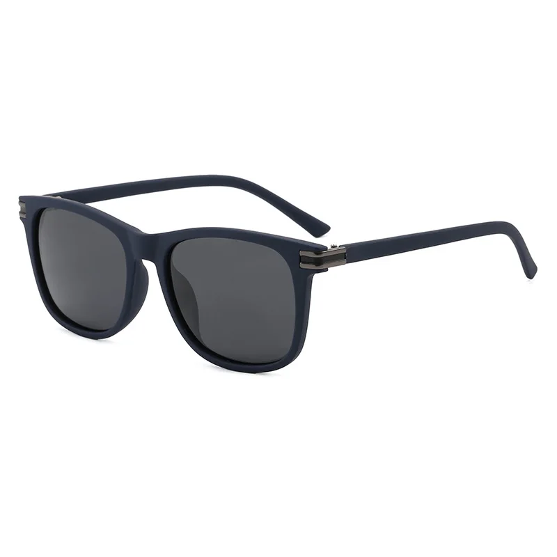 Men Square Polarized Sunglasses UV400 PC Frame Metal Joint Decor Temples Driving Fishing Beach Outdoor Shades 876