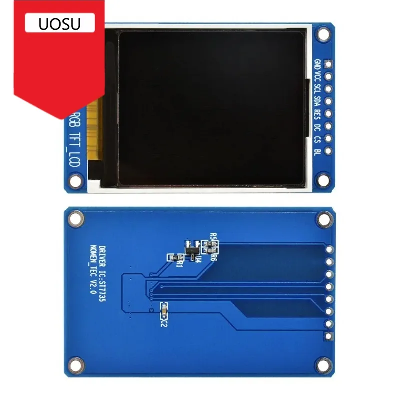 1.8 inch Full Color 128x160 SPI Full Color TFT LCD Display Module ST7735S 3.3V Replace OLED Power Supply for Arduino