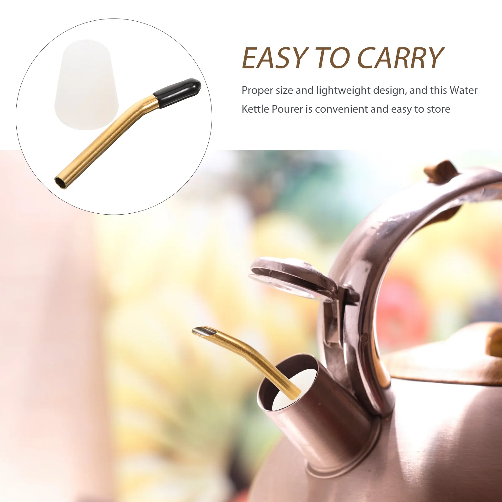 

Stainless Steel Pourer Extension Tube for Teapot Bottle Long Spout Lightweight Portable Outdoor Accessory Spout Extension