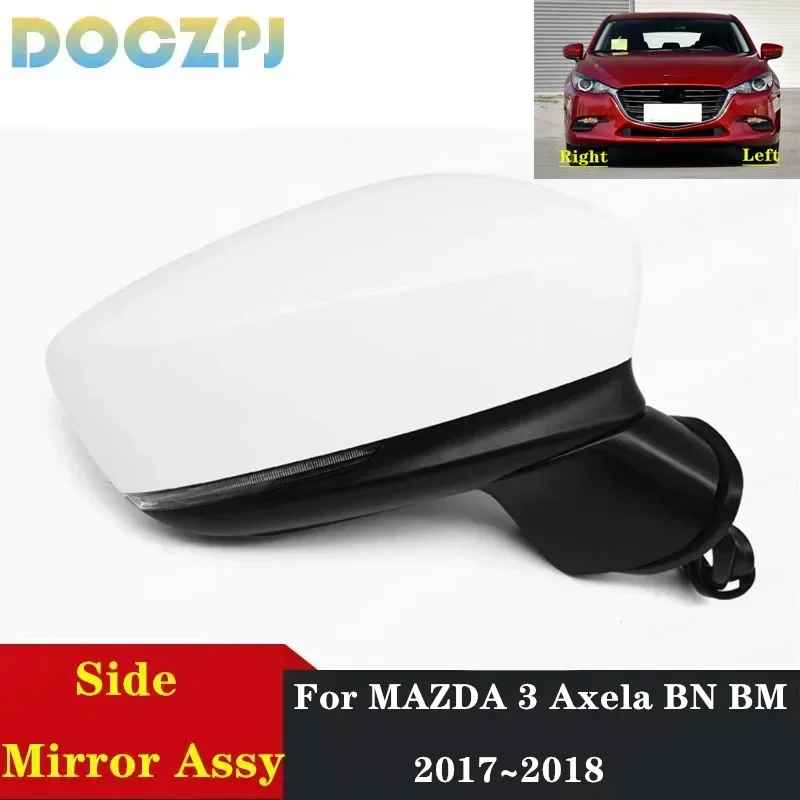 

Auto Rearview Mirror For MAZDA 3 Axela BN BM 2017 2018 2019 5PINS 8PINS 9PINS BSM Blind Function Unpainted Color