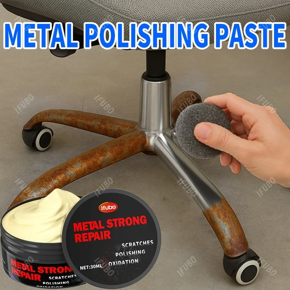 IFUBO Stainless Steel Rust Remover Cream 30ml - Household Metal Restorer, Multi-Use Polish for Pots, Knives, Locks, Ornament