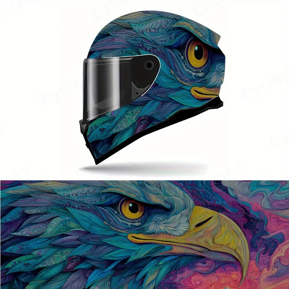 

Resolute Eagle Motorcycle Helmet Protective Sticker, Motorcycle Helmet Exterior Decorative Accessory, Waterproof & Self-adhesive