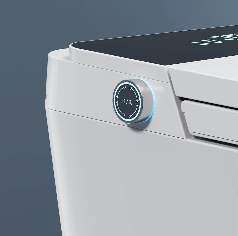 Sensor de pie alargado montado en el suelo, descarga automática, Control remoto, inodoro inteligente sin tanque para Baño