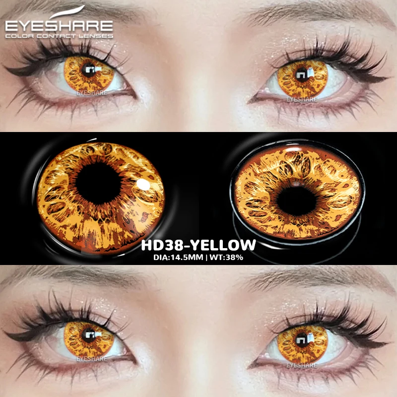 EYESHARE Cosplay Wit Gekleurde Contactlenzen 2 stks Crazy Red Contactlenzen Anime Zwarte Ooglenzen Halloween Schoonheid Make-up Lens