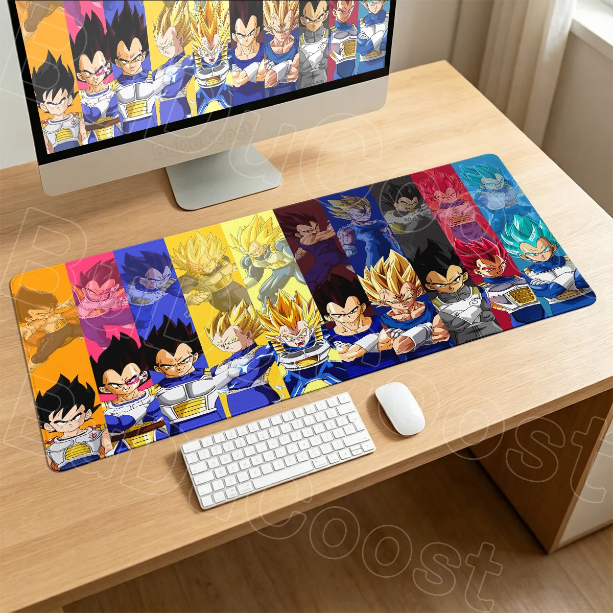 Anime Gaming Anti-slip Mousepad 300x600mm Computer Gamer Carpet Gift Dragon Ball Vegeta Lock Edge Deskmat XL Laptop Keyboard Rug