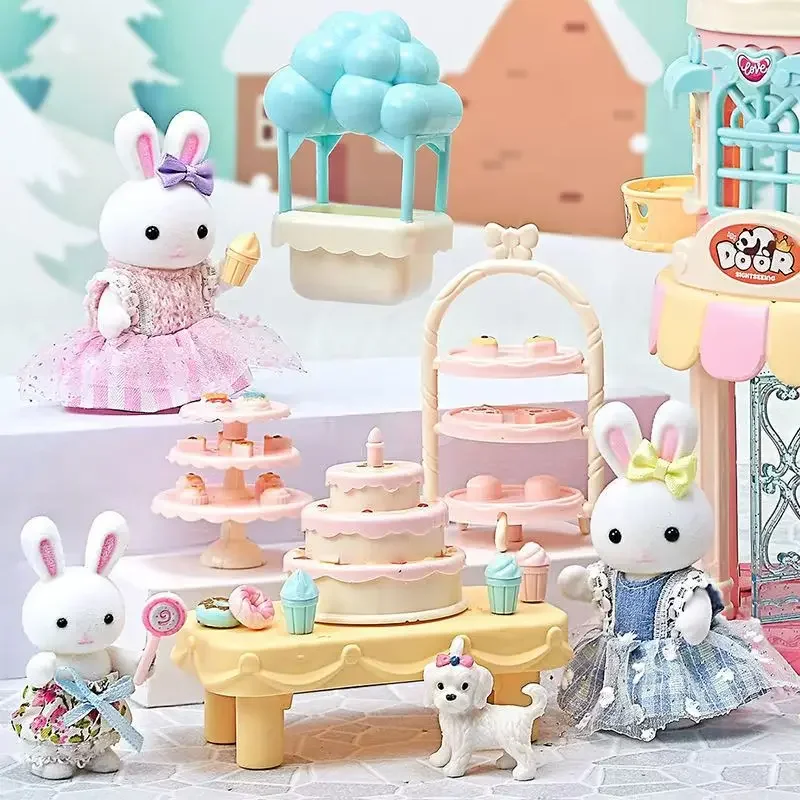 Little Rabbit Dresser Lovely Scene Play Toys Simulation Modelling Children Birthday Gift Indoor Parent-Child Interaction