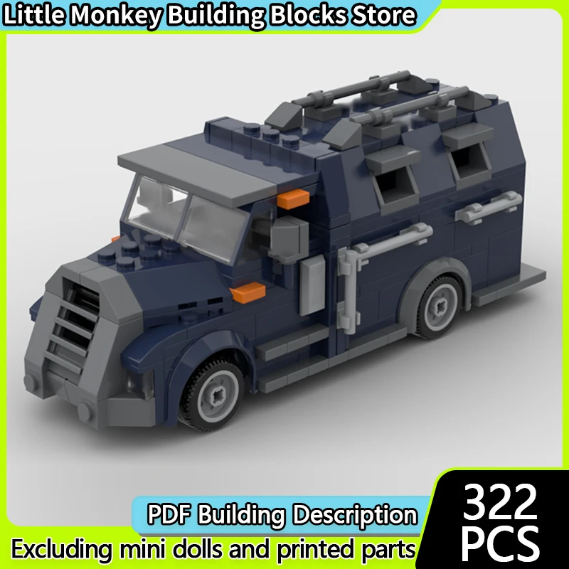 

Popular Game Model MOC Building Bricks Classic Cash Transport Vehicle Modular Technology Children Holiday Gift Assemble Toy Suit