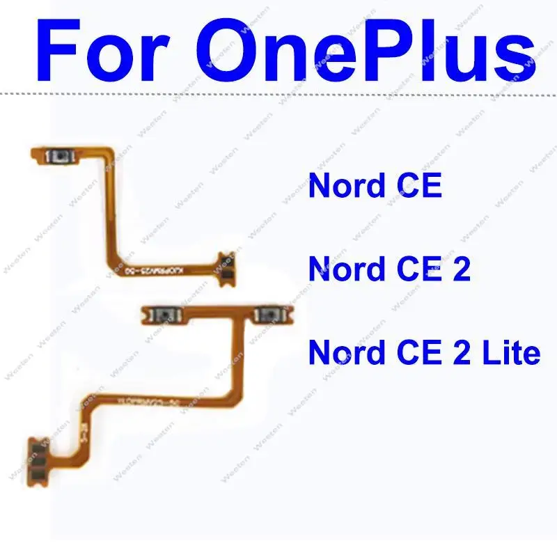 For Oneplus 1+ Nord CE CE 2 CE2 Lite 5G On Off Power Volume Switch Button Flex Cable Side Key Flex Ribbon Replacement