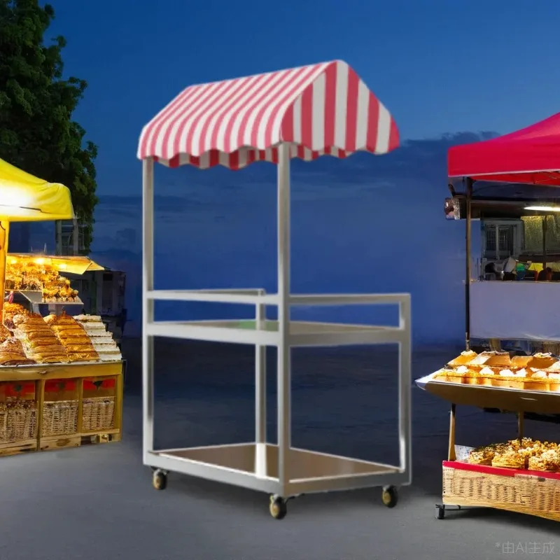 Stall trolley night market stall mobile snack truck mobile stall ice powder commercial special vehicle foldable table