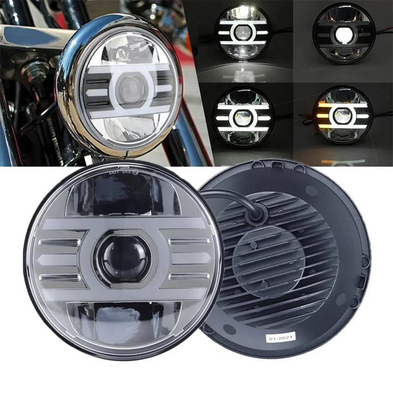 DOT 7" LED Headlight Passing Light DRL 36W For Honda Yamaha Lada Niva 4X4 offroad Motorcycle Spot Fog Lamps 7 Inch LED Headlight