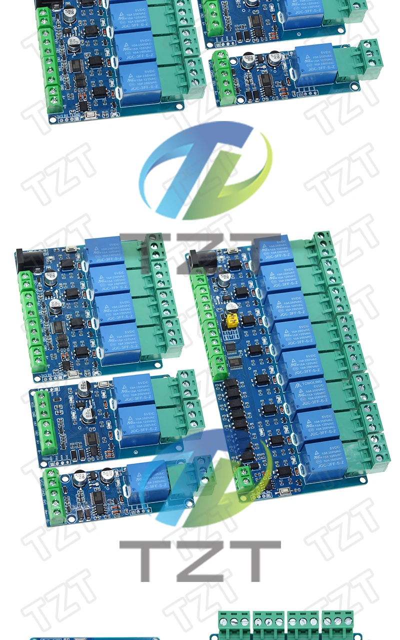 Modbus-RTU Relaismodul 1/1/2/4/8 Kanäle 10A 5V 12V 24V Schalter Eingang Ausgang Optokoppler-Isolation RS485 TTL – Detail 9
