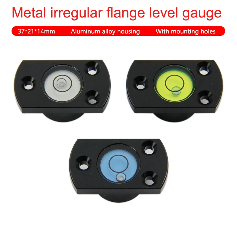 

Metal irregular flange horizontal bubble 3714 high-precision circular fitting with installation hole level gauge