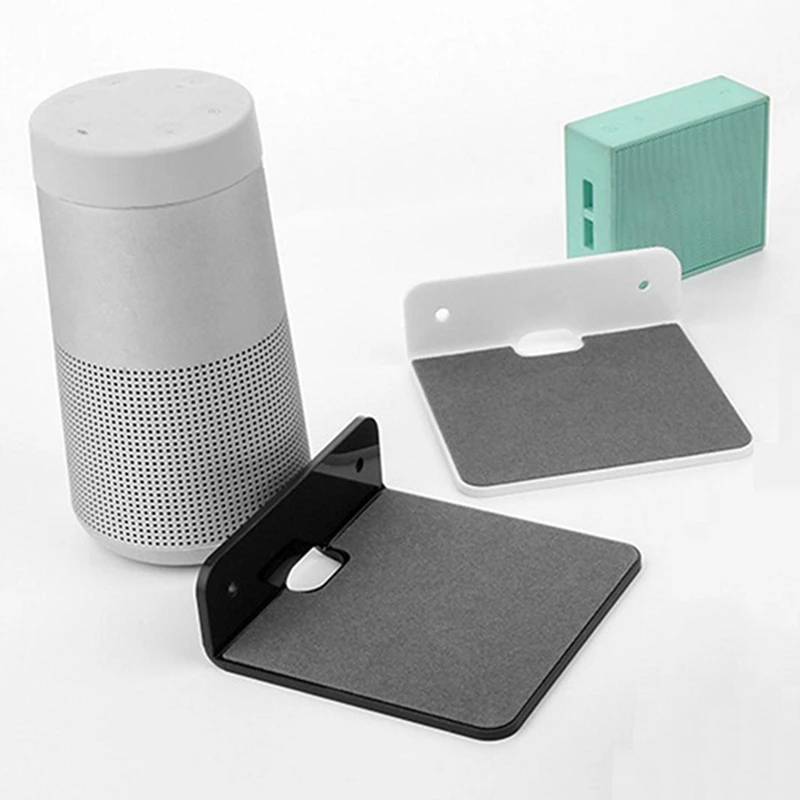 Wall Mounted Multifuncional Portable Speaker, branco Webcam, celular Router, Wall Shelf