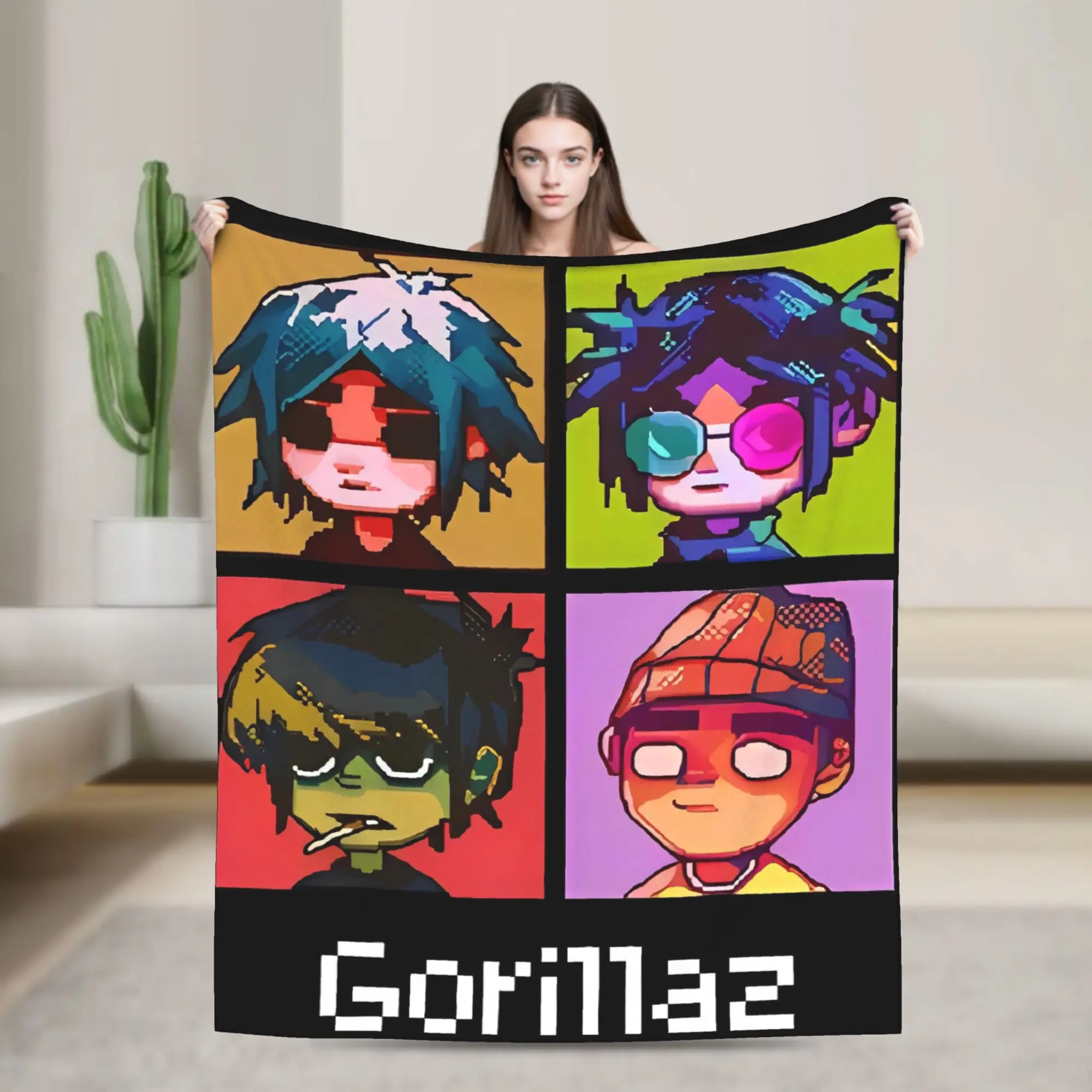 

Music Band G-gorillazs Blanket Quality Warm Throw Blanket Winter Camping Bedroom Graphic Bedspread