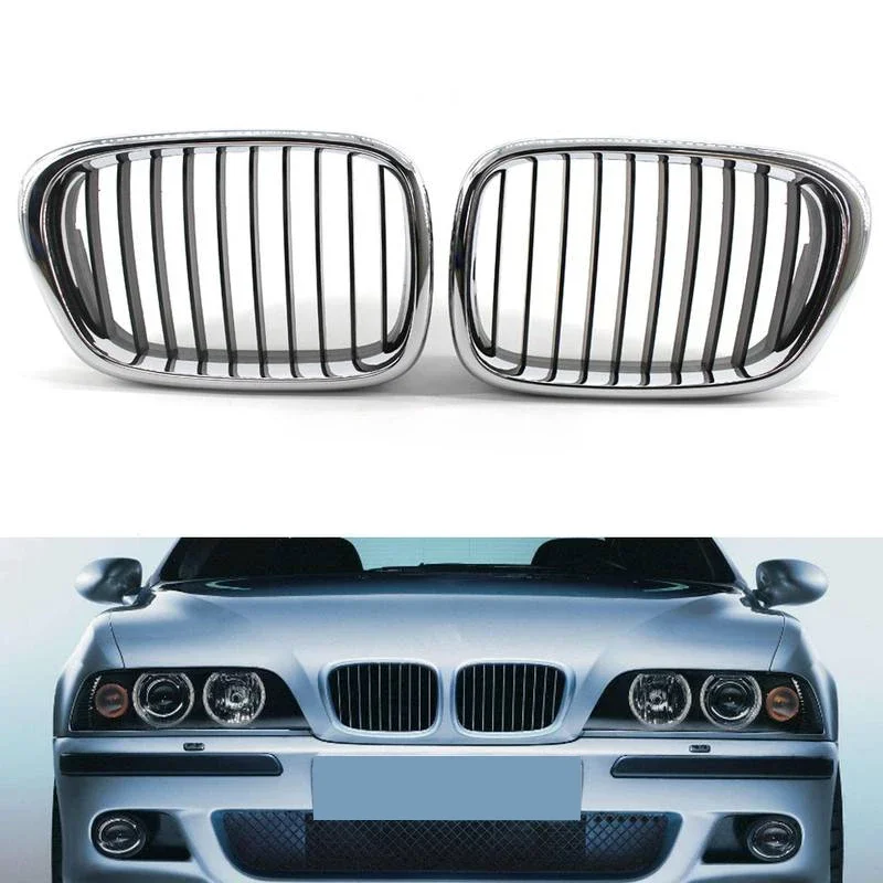 Front Left Right Grilles Chrome for BMW E39 525i 528i 520i 530i 540i M5 1995-2003