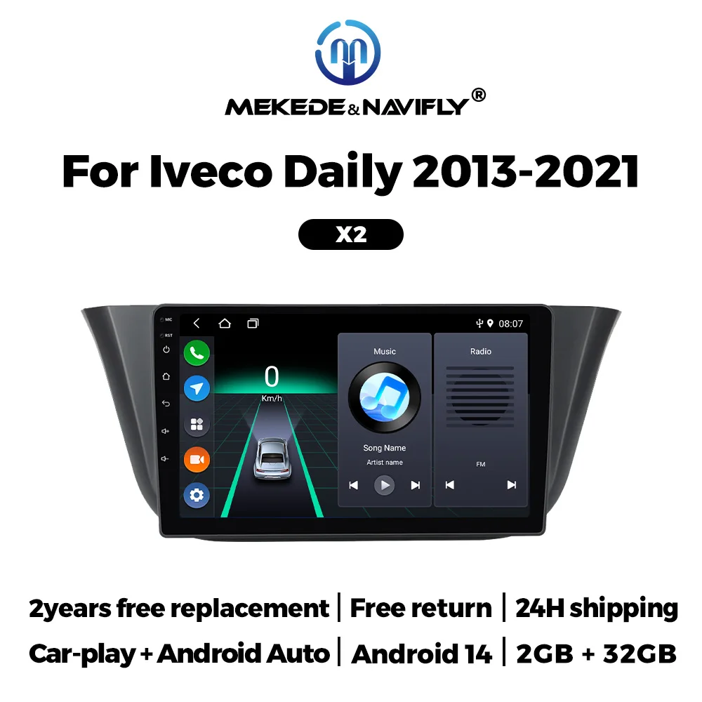 

MEKEDE Android 14 IPS Screen Car Radio Carplay For Iveco Daily 2013 - 2022 Multimedia Video Player Intelligent Car audio system
