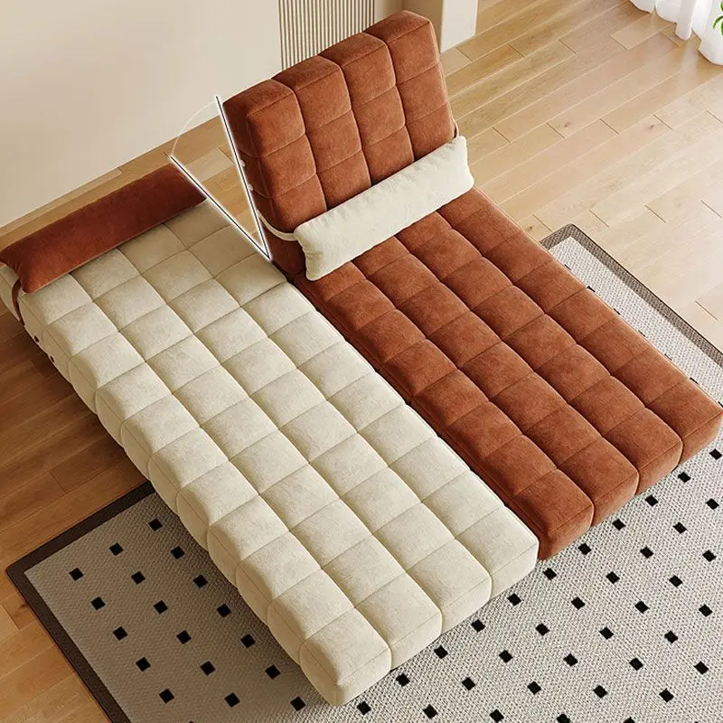 Foldable dual-purpose sofa bed Small apartment single double pull-out reclining sofa bed Corduroy comfortable and simple