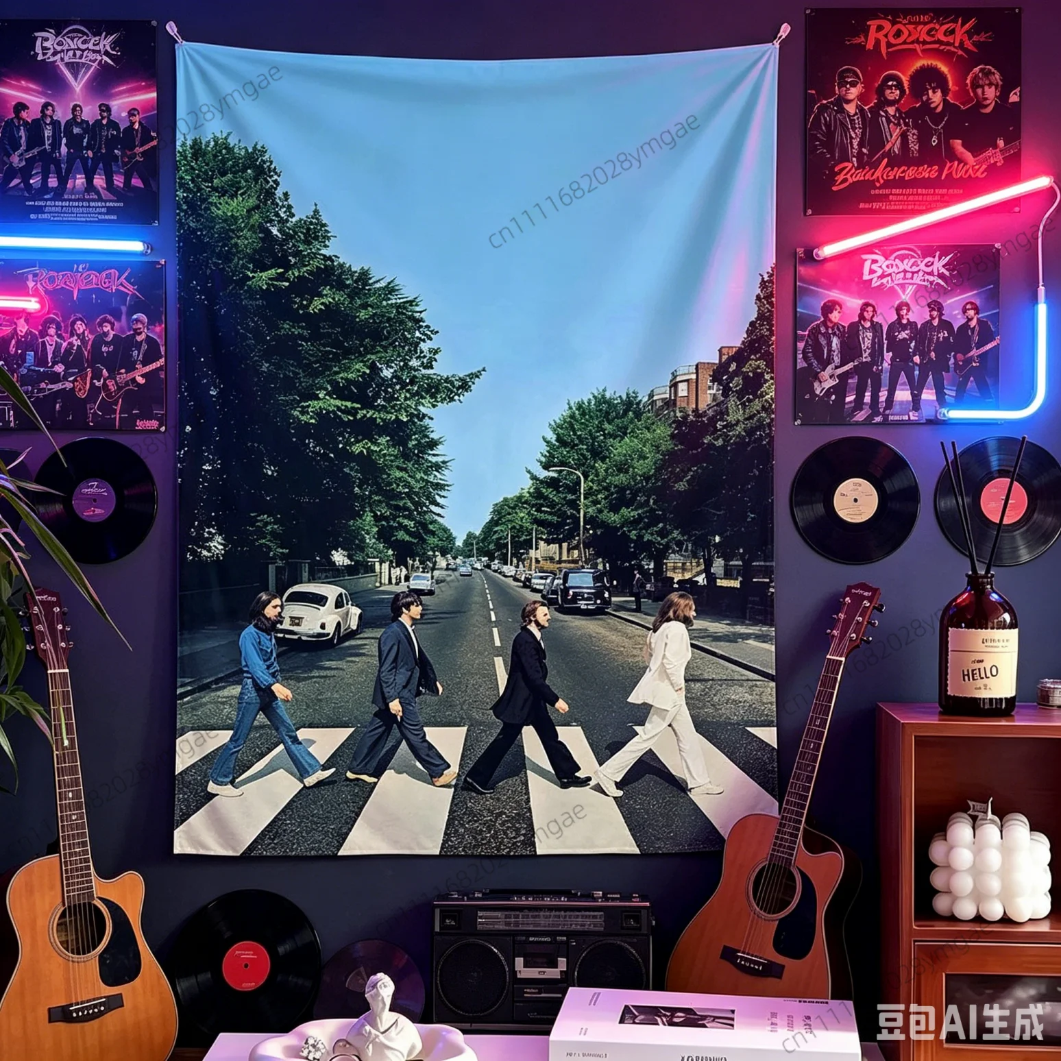 Unique Poster Tapestry Band The B-Beatles Flags Wall Hanging Tapestries Aesthetic Room Decor Bedroom Background Cloth Fan Banner