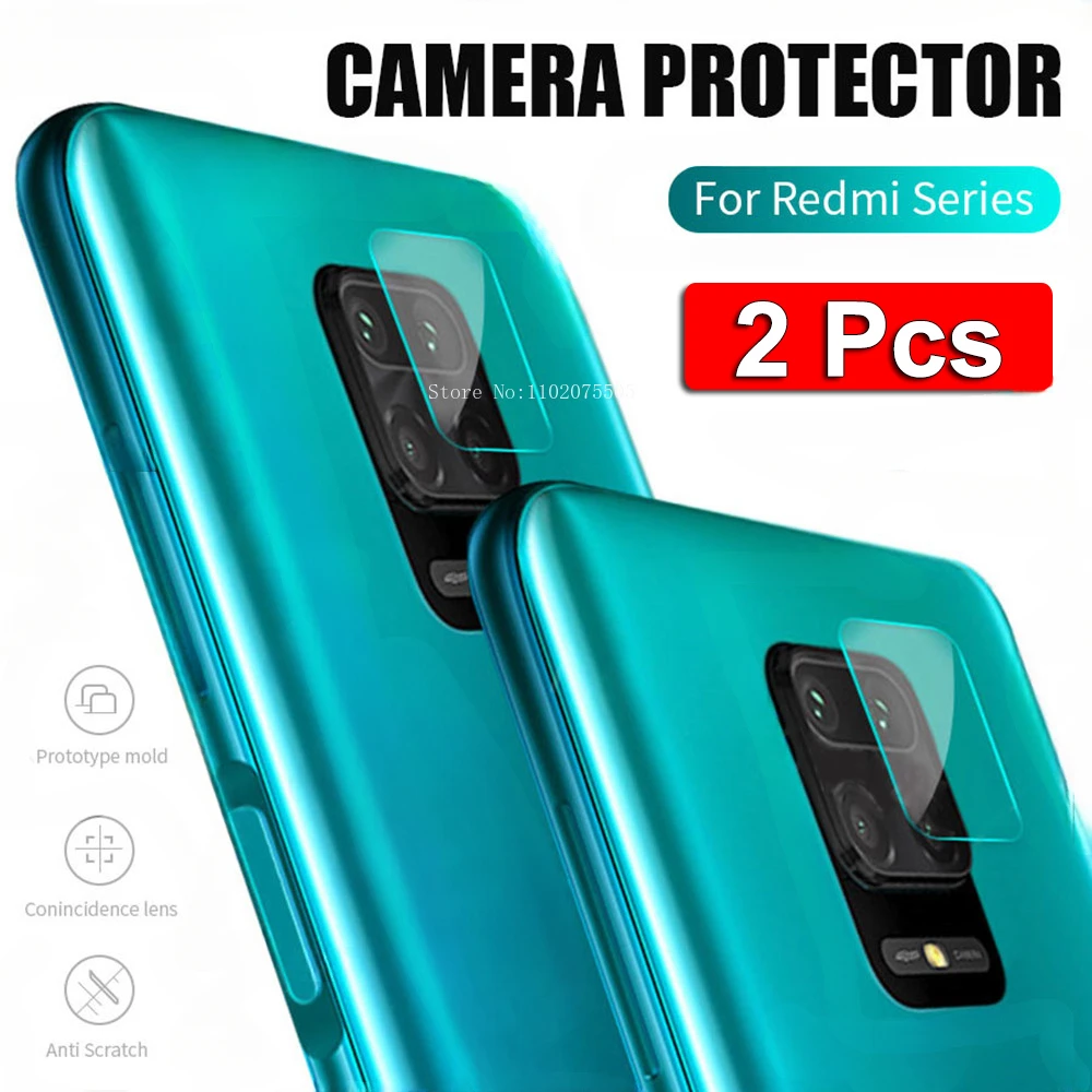 2Pcs Radmi Note 9 Pro Max Camera Len Protective Glass On For Xiaomi Redmi 9C 9A Not 10 S 9S 10S 10X 9T Film Poco X3 NFC F3 GT M3