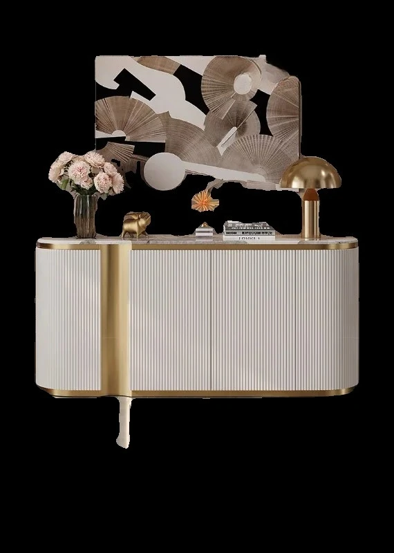 

Легкий роскошный обеденный боковой шкаф для хранения, итальянский мраморный ресторан, элитный модный серый шкаф с краской на крыльце